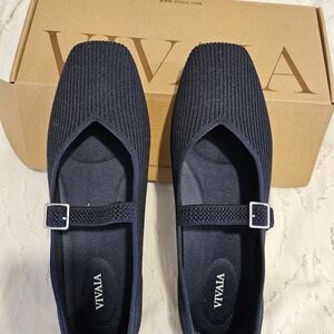 Vivaia Black Mary Jane Flats